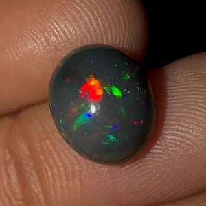 Black Opal Cabochon 1.95 Cts , Stunning Play of Color! Perfect for Jewelry - Picture 1 of 23