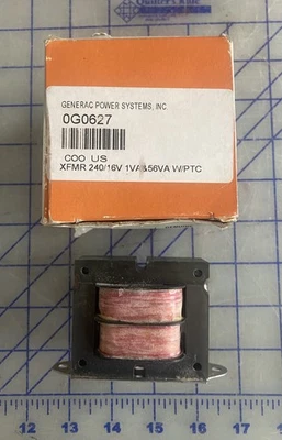 0G0627 Generac Transformer 240/16V 1VA&56VA W/PTC Control Power Trans, Home STBY - Image 1 of 4