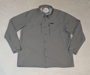 Simms Guide Series Shirt Mens 2XL Gray Vented Fly Fishing Double Breast Pocket - Picture 1 of 10