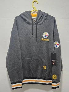 Pittsburgh Steelers Hoodie MED NWT Officially Licensed Gray Gold NFL Ultra Game - Picture 1 of 11