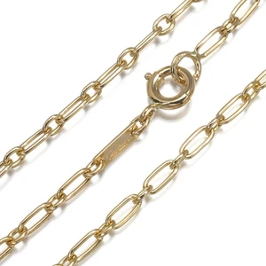 Auth Cartier Chain Necklace Link 45cm 18K 750 Yellow Gold - Picture 1 of 3