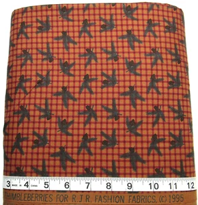 VTG 1995 Christmas Valley BTY Thimbleberries RJR Cotton Sew Quilt Craft Fabrics - Picture 1 of 3