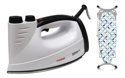 Rotel Professional Extra Stainless Steel Steam Iron 800W + Ironing Board Cover - Image 1 of 4