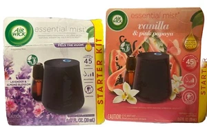 2 Air Wick Essential Mist Starter Kit Lavender Almond & Vanilla Papaya Diffuser - Picture 1 of 1