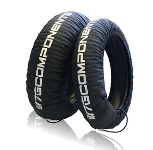 TERMOCOPERTE MOTO PROFESSIONALI ANTERIORE+POSTERIORE 120 - 180 NERE - Picture 1 of 3
