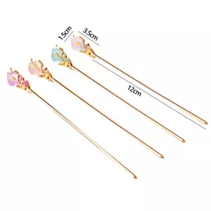New Chinese Traditional Headdress Hairpin Flower Shape Vintage Women Accessories - Picture 1 of 16