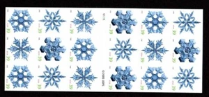 USA Scott 4116b Complete Self Adhesive Pane, 39¢ Snowflakes - ATM Pane of 18 - Picture 1 of 1