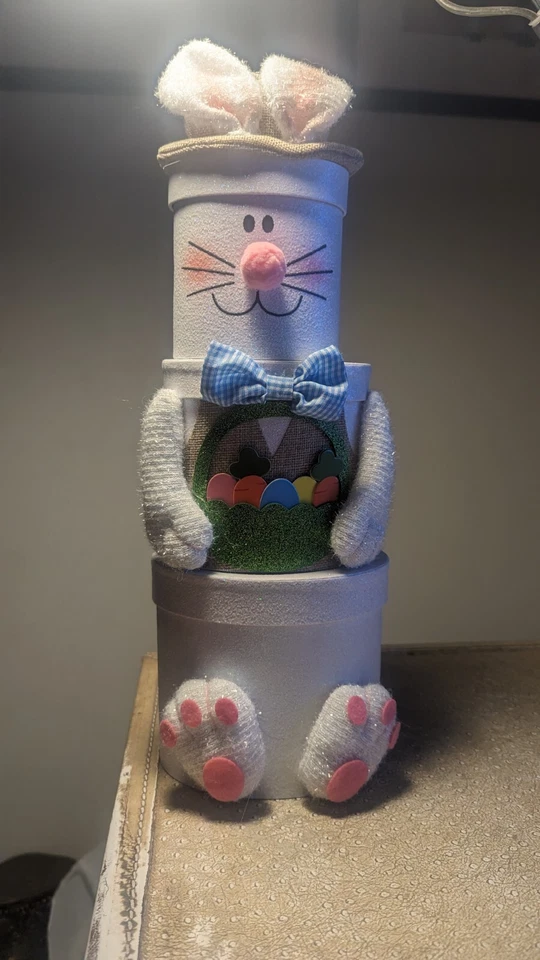 Festive Easter Bunny Rabbit Nesting Stacking Box Decor for Easter - Image 1 of 4