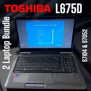 Pacchetto 2 computer portatili Toshiba Satellite L675D schermi 17,3" SPEDIZIONE VELOCE! - Foto 1 di 7