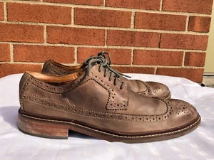 Cole Hann Cuero Marrón Vestido Con Cordones Punta de Ala Zapatos Hombres Talla US 11 M - Imagen 1 de 11