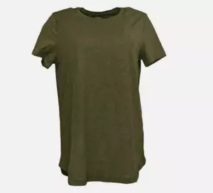 Felina Womens Slub Crew Short Sleeve T-Shirt(Olive Night,XXL ) NWT - Picture 1 of 1