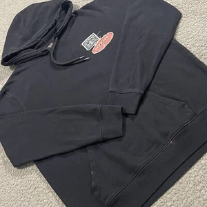 Airwalk Hoodie Mens L Black Embroidered Logo Long Sleeve Sweatshirt - Picture 1 of 19