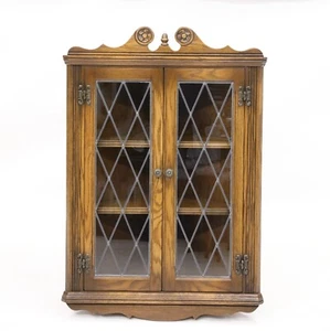 Old Charm Hanging Corner Display Cabinet in Light Oak #1914 FREE UK Delivery - Picture 1 of 15
