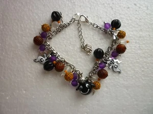 *Edelstahl Bettelarmband Halloween Geister/Fledermaus/Kürbis - Bild 1 von 8