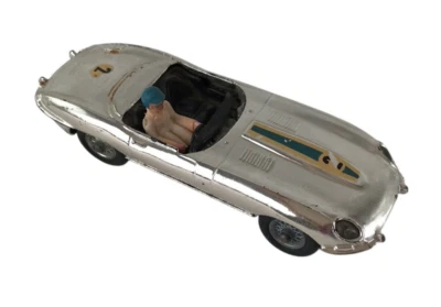 Corgi Toys 312 Jaguar Tipo E Plata Competición De Colección 1964-68 Diecast + Driver Foto 1 de 4