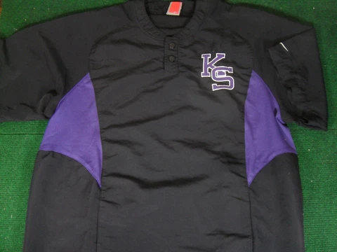 Used Mens Nike Team Kansas State Wildcats Baseball Warmup Jacket Pullover Medium Cover