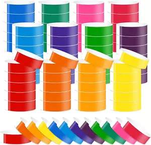 1200 Pcs Colored Event Wristbands Waterproof Paper Bracelets Wristbands - Picture 1 of 12