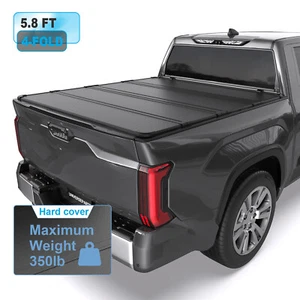 5.8FT Hard Tonneau Cover Bed 4Fold For 2019-2025 Silverado Sierra 1500 2500 3500 - Picture 1 of 16