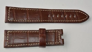 New Authentic Morays Jewelers Genuine Brown Leather Watch Strap 22/20mm 75+116mm - Picture 1 of 2