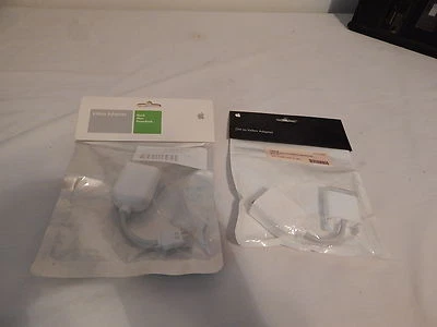 Apple computer cable adaptor DVI to Video M9267G RCA to S Video M9109G Pair  - Image 1 of 2
