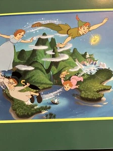 Disney Walt Peter Pan Lithograph Portfolio Artwork Wendy Tinkerbell Collectible - Picture 1 of 9