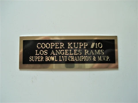 Cooper Kupp Football Card Los Angeles Rams Card Plaque Nameplate 1" X 3" Cover