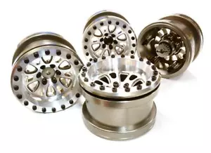 Billet Machined 12 Spoke Wheel Set (4) for Axial 1/10 Yeti Rock Racer - Picture 1 of 1