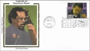 Charles Mingus Legend Bajista Compositor de Jazz Música EE. UU. Colorado 2989 Seda FDC 1995 - Imagen 1 de 1