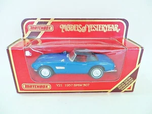 MATCHBOX MoY MODELS OF YESTERYEAR Y21 '1957 BMW 507' BLUE. MIB/BOXED. - Picture 1 of 7