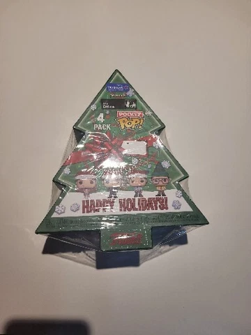 Funko Pocket POP! The Office Holiday Tree Box Exclusive Vinyl 4-Pack - Sealed Cover