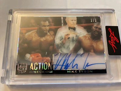 2023 Leaf Pro Set Pure Multi-Sport Mike Tyson Action Ink Auto #3/6 RARE - Image 1 of 4