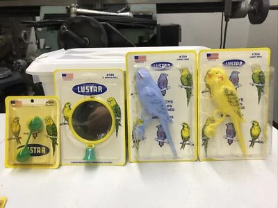Juguetes para pájaros de colección años 80 Lustar Products Co. Hecho en EE. UU. Nuevo stock antiguo Jumbo Bird Foto 1 de 4