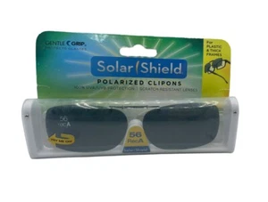 Solar Shield 56 Rec A Polarized Clip On Sunglasses For Plastic & Thick Frames - Picture 1 of 3