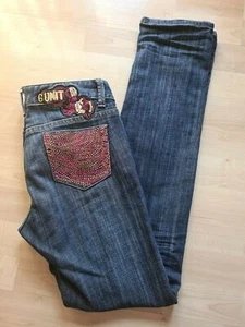 G Unit Pink Jeweled Jeans Damen Größe 3 bestickt Denim Stretch Jeans 30" x 32" - Bild 1 von 9