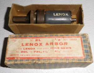 Lenox Arbor 1/2" Hex Shank Hole Saw No 2L American Saw & Mfg Co USA Vtg In Box