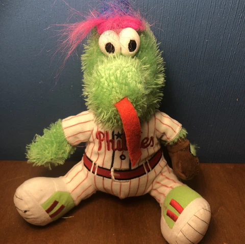 PHILLIE PHANATIC Philadelphia Phillies 10” Mascot Plush Stuffed Toy Doll, No Hat Cover