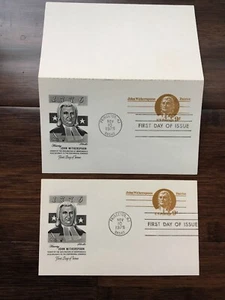 US First Day Cover 1975 1 Postcard, 1 Reply John Witherspoon Princeton NJ - Picture 1 of 3