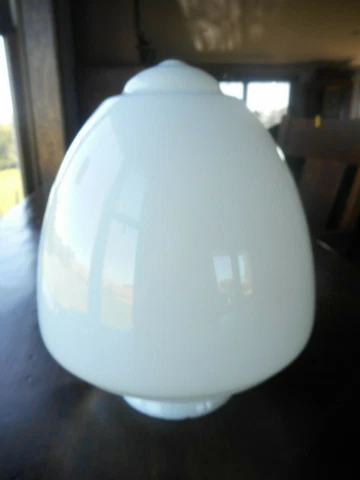 Antique White Milk Glass Ceiling light Shade Farmhouse 1910 20's Restoration Cover