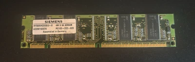 Siemens 32MB PC100   non-ECC Unbuffered CL2 168-Pin DIMM HYS64V4200G TESTED - Image 1 of 2