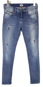 Jeans Tommy Hilfiger denim vita media skinny Nora EABST Easy Blue donna W28/L32 - Foto 1 di 11