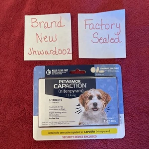 PetArmor Capaction for Dogs (2-25 lbs) 6 tablets EXP. 1/26! NADA # 141-175