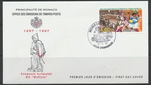 Monaco Sc. 2049 Tennis Tournaments in Monaco Ovpt. 'M. RIOS' on 1997 FDC - Picture 1 of 1