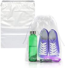 Clear Drawstring Bag, 18 x 24 in 500 Pack Clear Plastic Drawstring Bags 2 Mil