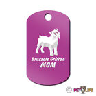 Brussels Griffon Mom Engraved Keychain GI Tag dog bruxellois Many Colors