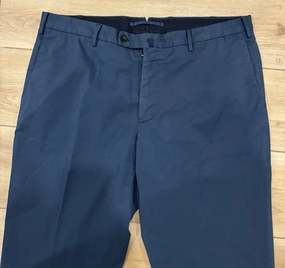 Pantalones chinos elásticos de algodón azul verdoso Incotex Royal Batavia 54 38x30 para hombre Foto 1 de 4