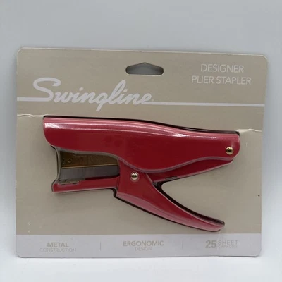 Grapadora alicate Swingline Designer 25 hojas capacidad roja nueva en paquete Foto 1 de 4