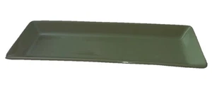 Pampered Chef Simple Additions olive green Rectangular Serving Platter 16x6 - Picture 1 of 6