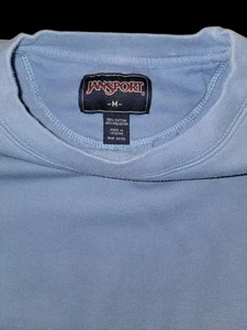 Sudadera Jansport Vintage Talla Mediana Azul Claro Manga Hit Años 90 Y2K Clásica  - Imagen 1 de 7