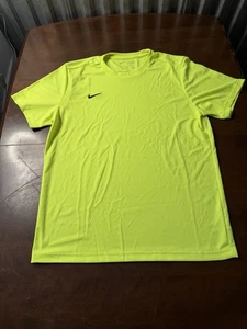 Nike Hombre Amarillo Dri-Fit Cuello Redondo Manga Corta Camiseta Activa Neón Talla XL - Imagen 1 de 7