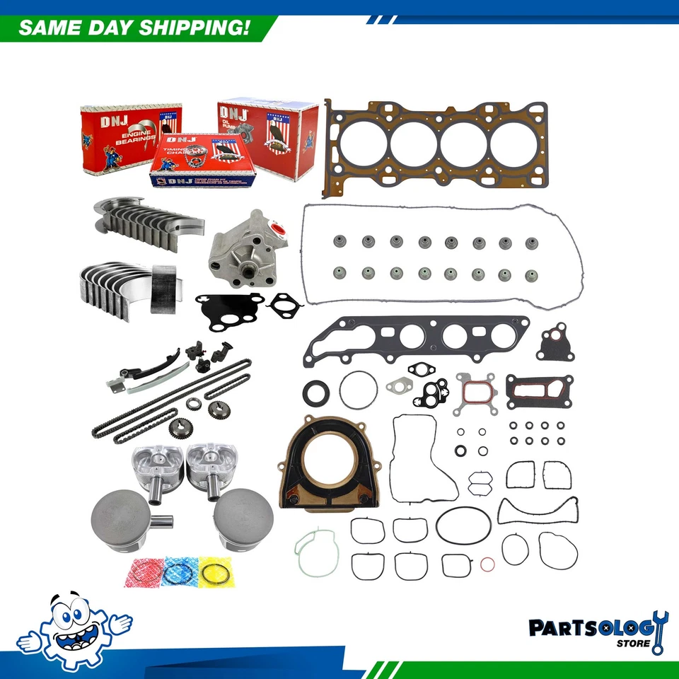 DNJ EK432M Master Engine Rebuild Kit For 05-06 Ford Focus 2.0L DOHC 16v Cu. 122 - Image 1 of 4